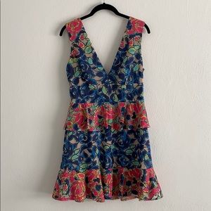 BCBGMaxAzria Mini Dress in Elegant Black with Ruffle Details